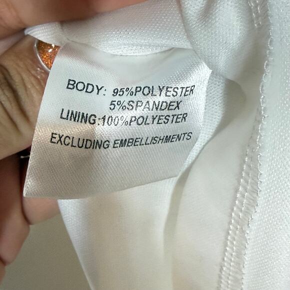 Princess Polly Lillie Long Sleeve White Mini Dress Size 0 Draped Corset Style - Picture 8 of 10